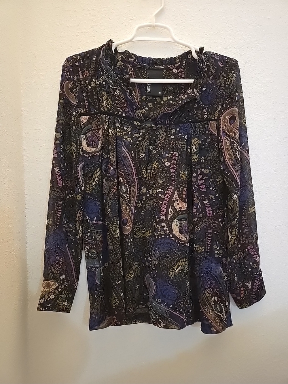 Dolan Black Multicolored Blouse Size Medium